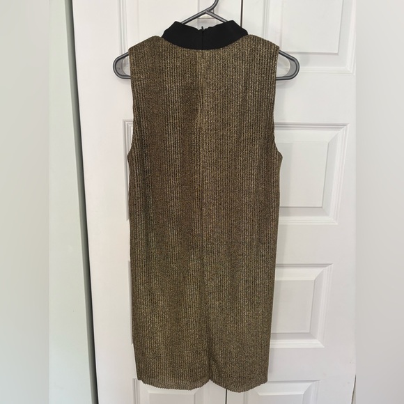 NWT - Zara golden shiny pleated dress - Picture 2 of 3